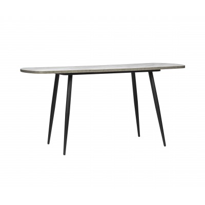 Стол ВВР Раздвижной пластиковый Лавант/бетон светлый/черный конус 110-150/70